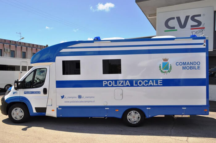 Aule mobili uffici itineranti cvs polizia locale